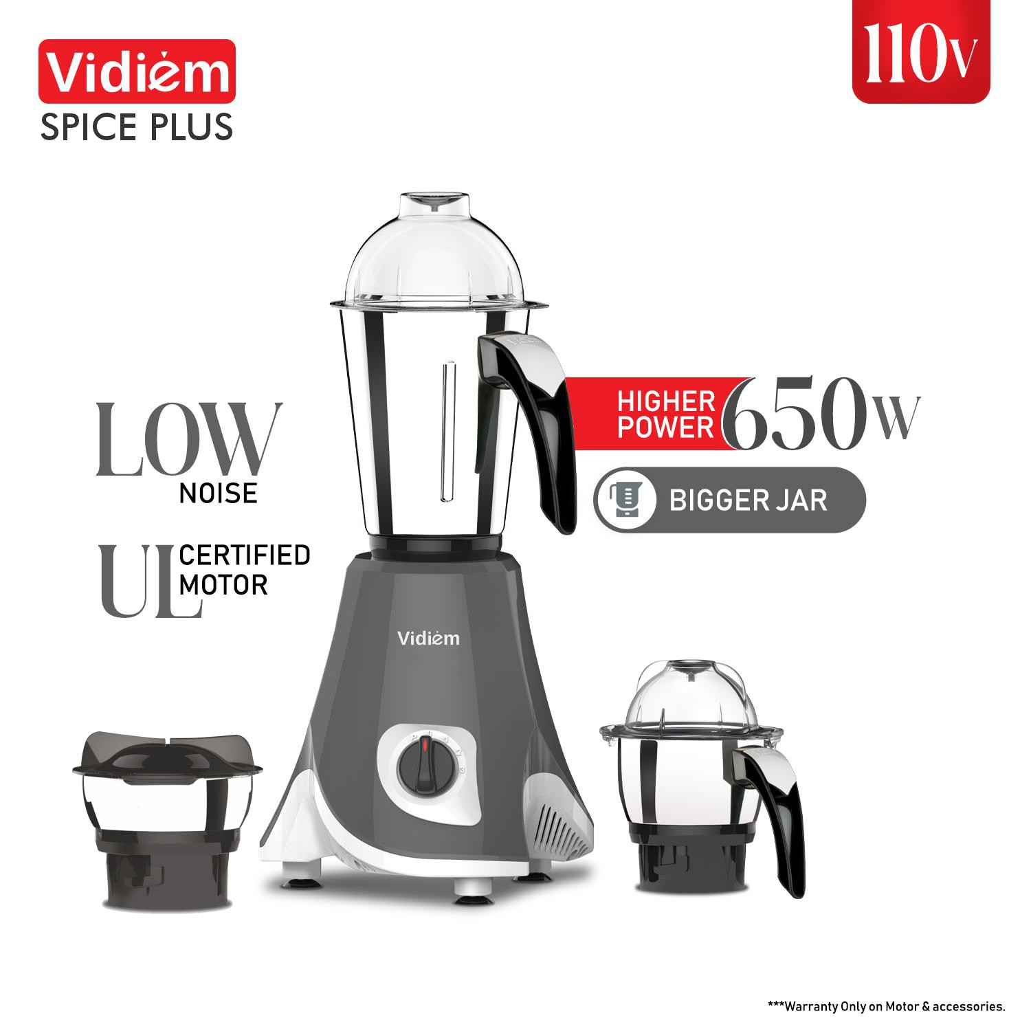 vidiem-spice-plus-650w-mixer-grinder-110v-for-usa-canada-powerful-indian-mixer-with-stainless-steel-jars-low-noise-ul-certified-motor-includes-spice-coffee-grinder3